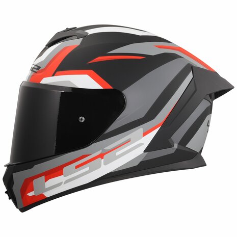 LS2 FF820 Rapid III helmet Hyper matt black red
