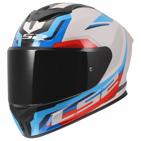 LS2 FF820 Rapid III helmet Hyper gloss white blue red