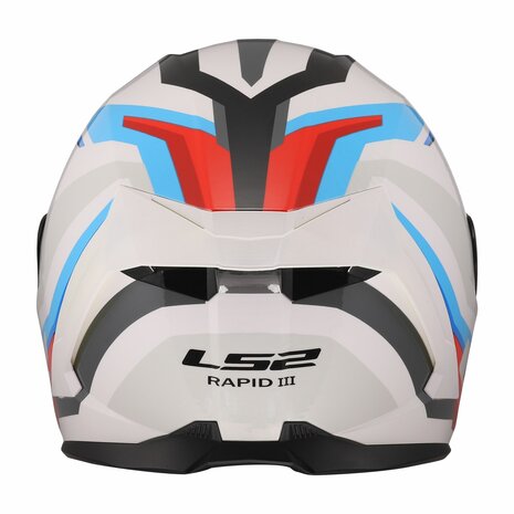 LS2 FF820 Rapid III helmet Hyper gloss white blue red