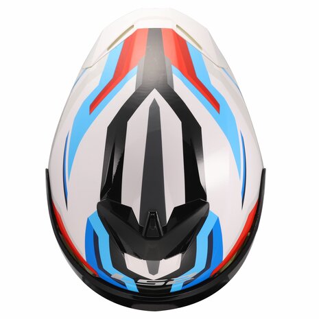LS2 FF820 Rapid III helmet Hyper gloss white blue red