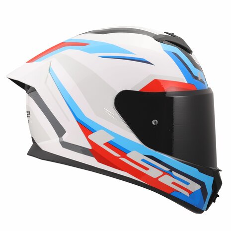 LS2 FF820 Rapid III helmet Hyper gloss white blue red
