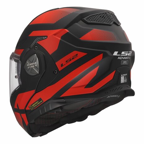 LS2 FF901 Advant X helmet Nova matt black red