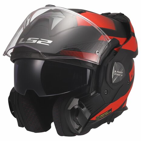 LS2 FF901 Advant X helmet Nova matt black red