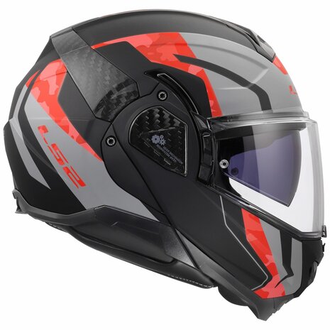 LS2 FF910 Advant II helmet Glide matt black grey red