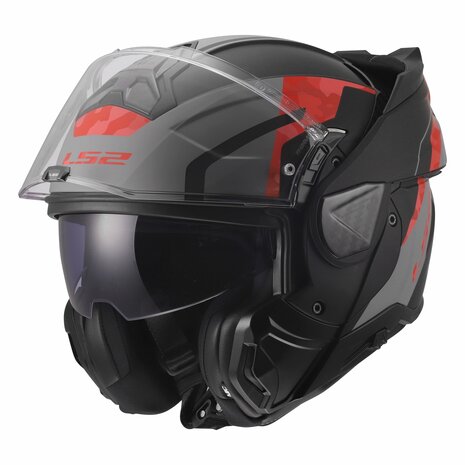 LS2 FF910 Advant II helmet Glide matt black grey red