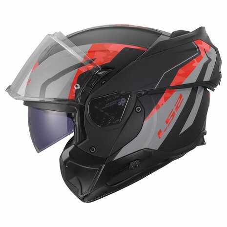 LS2 FF910 Advant II helmet Glide matt black grey red