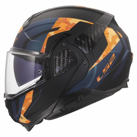 LS2 FF910 Advant II helmet Glide matt black orange