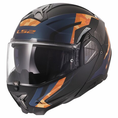 LS2 FF910 Advant II helmet Glide matt black orange