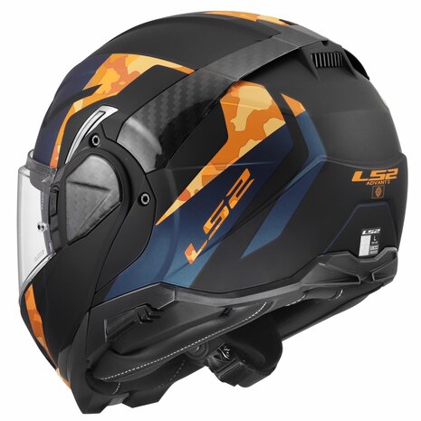 LS2 FF910 Advant II helmet Glide matt black orange