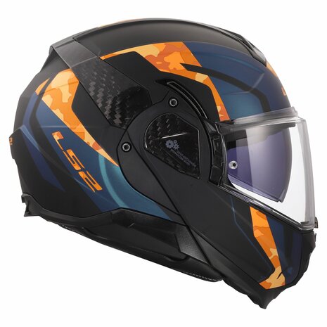 LS2 FF910 Advant II helmet Glide matt black orange