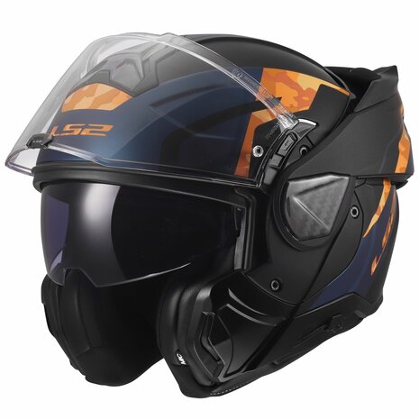 LS2 FF910 Advant II helmet Glide matt black orange