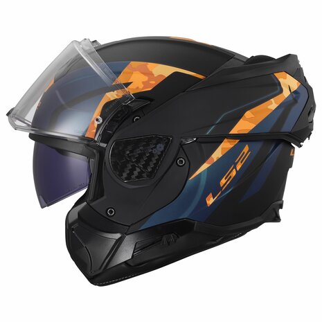 LS2 FF910 Advant II helmet Glide matt black orange