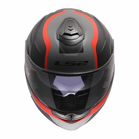 LS2 FF908 Strobe II helmet Monza matt black grey red