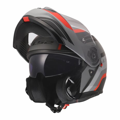 LS2 FF908 Strobe II helmet Monza matt black grey red