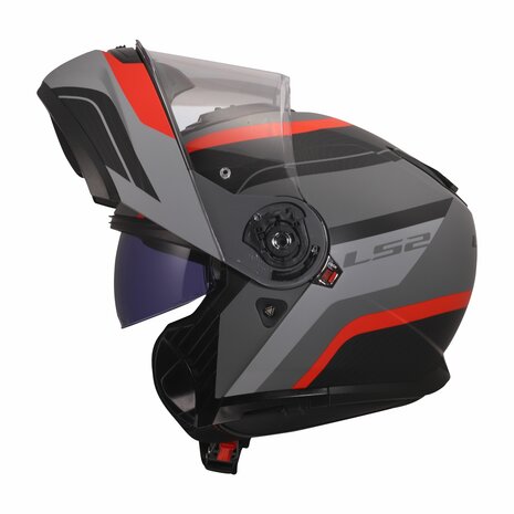 LS2 FF908 Strobe II helmet Monza matt black grey red