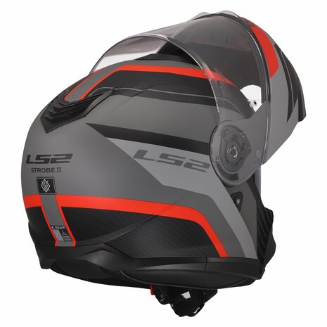 LS2 FF908 Strobe II helmet Monza matt black grey red