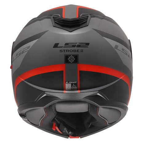 LS2 FF908 Strobe II helmet Monza matt black grey red