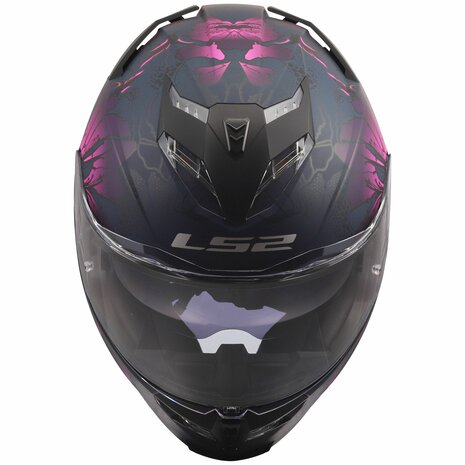 LS2 FF818 Storm III helmet Burst matt black pink
