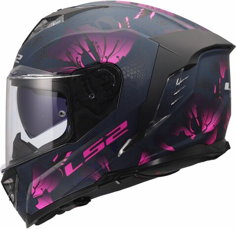 LS2 FF818 Storm III helmet Burst matt black pink