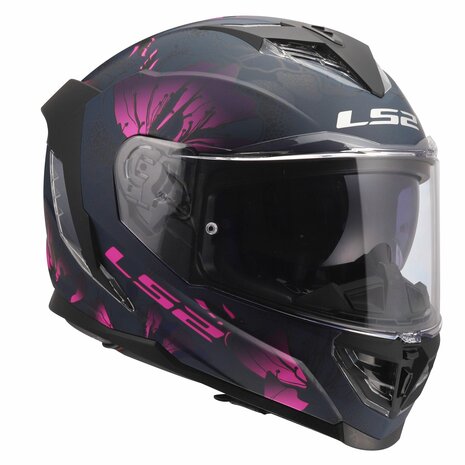LS2 FF818 Storm III helmet Burst matt black pink