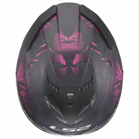 LS2 FF818 Storm III helmet Burst matt black pink