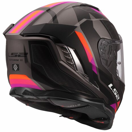 LS2 FF818 Storm III helmet Sporty matt grey purple