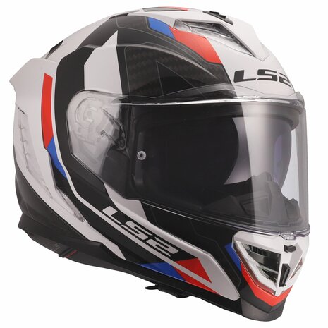 LS2 FF818 Storm III helmet Sporty gloss white blue red