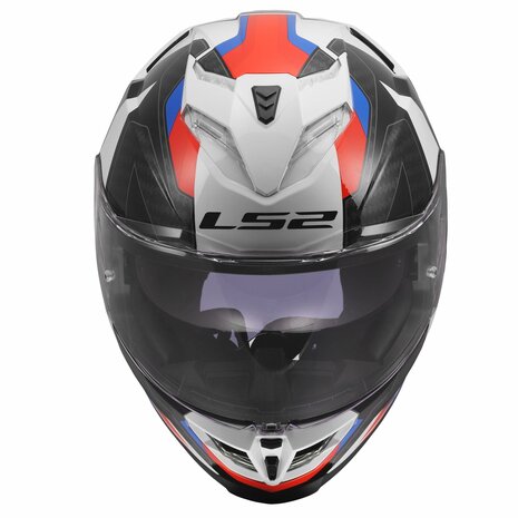 LS2 FF818 Storm III helmet Sporty gloss white blue red