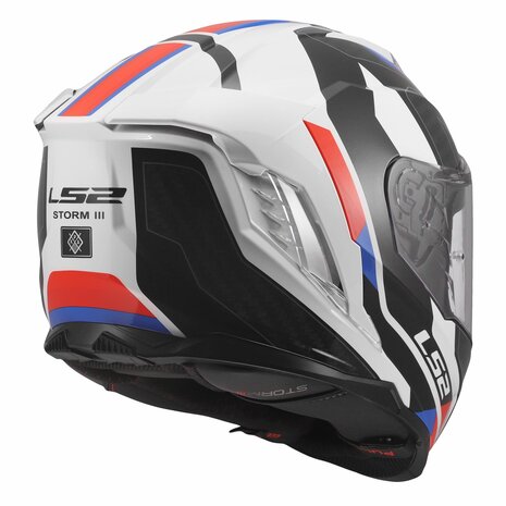 LS2 FF818 Storm III helmet Sporty gloss white blue red