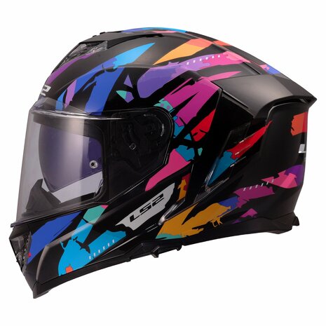 LS2 FF818 Storm III helmet Kaos gloss black purple blue