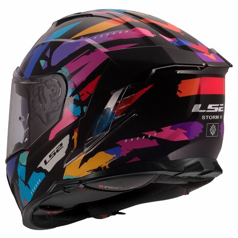 LS2 FF818 Storm III helmet Kaos gloss black purple blue