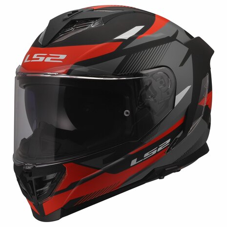 LS2 FF818 Storm III helmet Komai matt black red