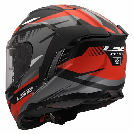 LS2 FF818 Storm III helmet Komai matt black red