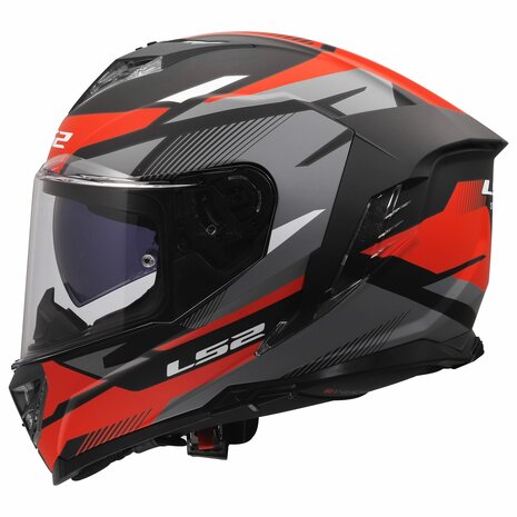 LS2 FF818 Storm III helmet Komai matt black red