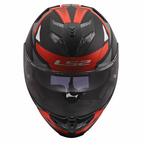 LS2 FF818 Storm III helmet Komai matt black red