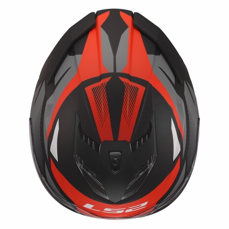 LS2 FF818 Storm III helmet Komai matt black red