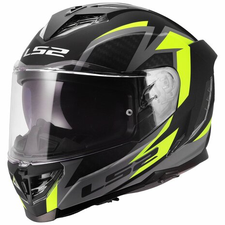 LS2 FF818 Storm III helmet Dynamo matt black h-v yellow