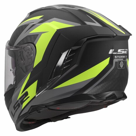 LS2 FF818 Storm III helmet Dynamo matt black h-v yellow