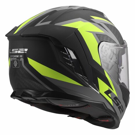 LS2 FF818 Storm III helmet Dynamo matt black h-v yellow