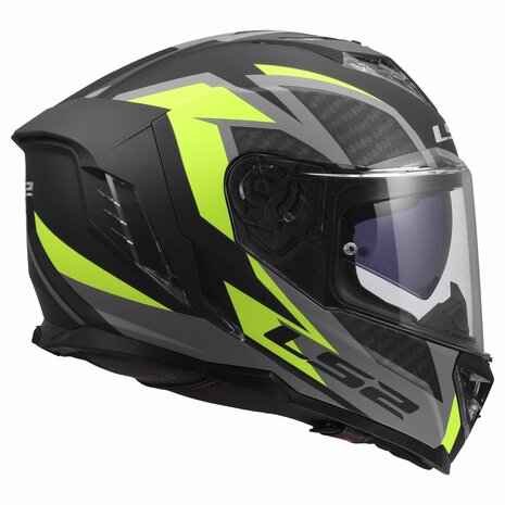 LS2 FF818 Storm III helmet Dynamo matt black h-v yellow