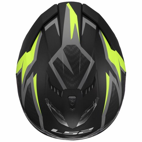LS2 FF818 Storm III helmet Dynamo matt black h-v yellow