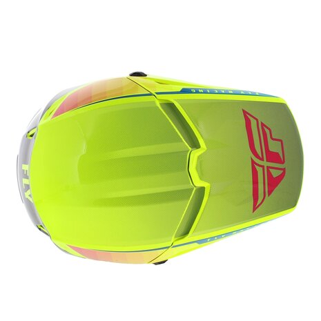 Fly Racing Kinetic MX Helmet Drift gloss blue yellow grey