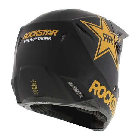 Fly Racing Kinetic MX Helmet Rockstar matt black gold