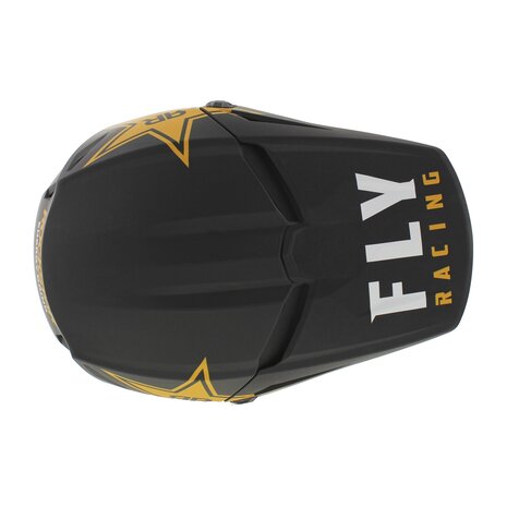 Fly Racing Kinetic MX Helmet Rockstar matt black gold - Size Medium