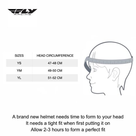 Fly Racing Kinetic Children helmet - Size Youth M 49-50 CM - Offroad MX Drift gloss grey red