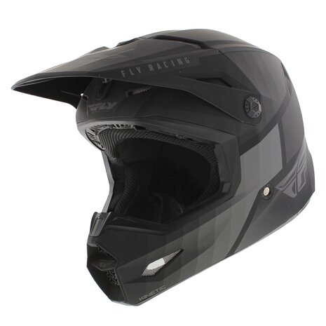 Fly Racing Kinetic Children Youth Offroad MX Helmet Drift matt black grey