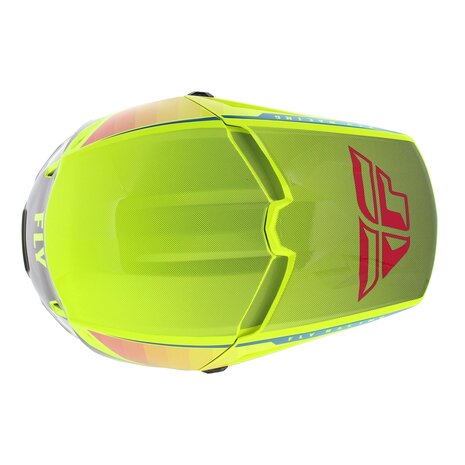 Fly Racing Kinetic Children Youth Offroad MX Helmet Drift gloss blue yellow grey