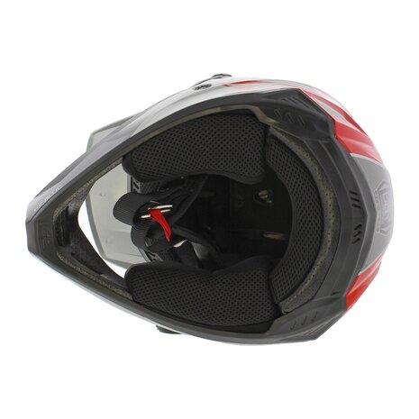Fly Racing Kinetic Children helmet - Size Youth M 49-50 CM - Offroad MX Drift gloss grey red