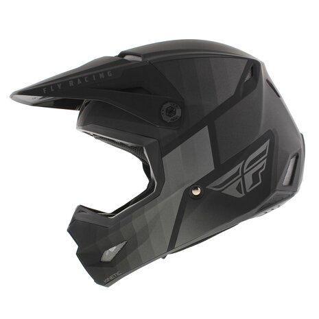 Fly Racing Kinetic Children Youth Offroad MX Helmet Drift matt black grey