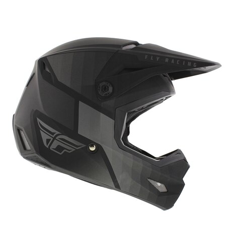 Fly Racing Kinetic Children Youth Offroad MX Helmet Drift matt black grey